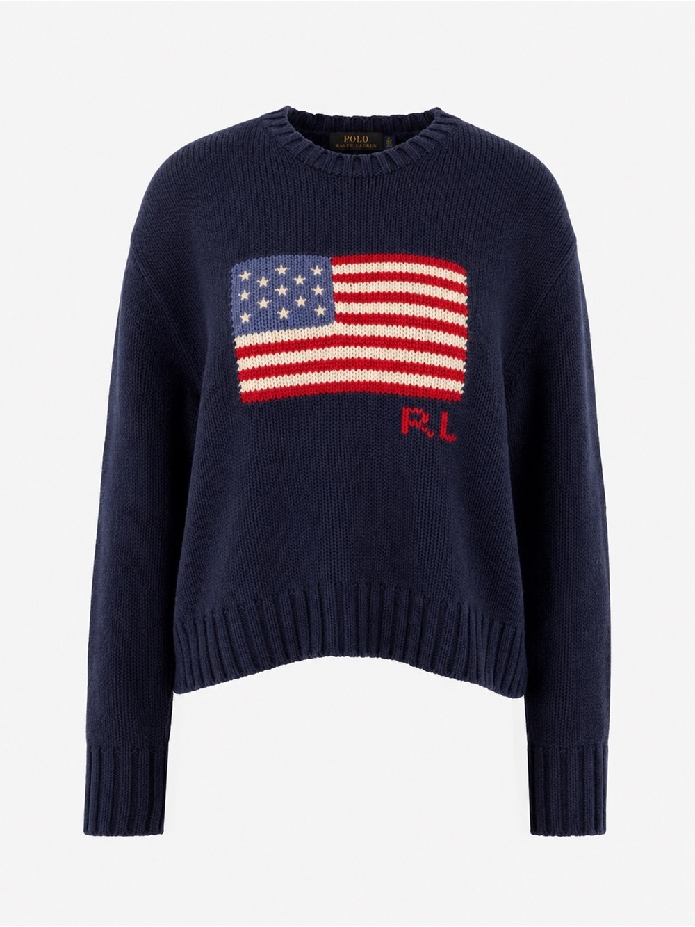 Polo Ralph Lauren American Flag Wool Cashmere Sweater Navy XS​